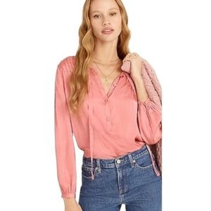 J.Crew featherweight satin blouse size XL